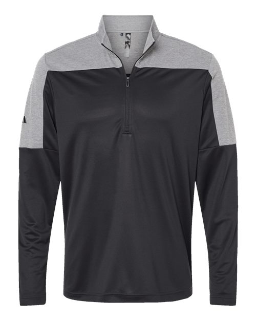 Adidas Men's Ultimate365 Lightweight Colorblocked Quarter-Zip Pullover - A552 - EMBROIDERED