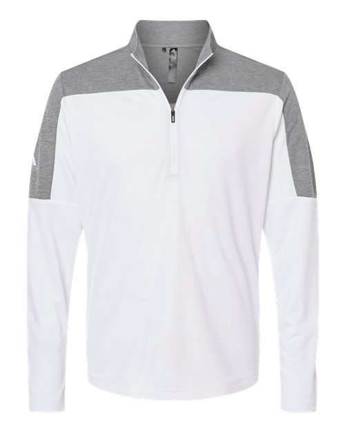 Adidas Men's Ultimate365 Lightweight Colorblocked Quarter-Zip Pullover - A552 - EMBROIDERED