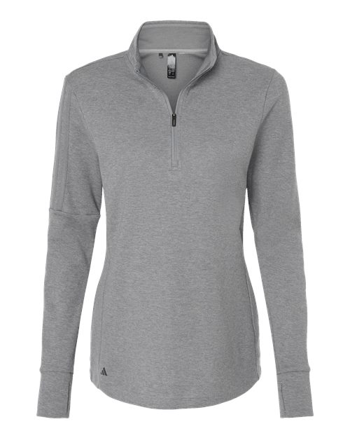Adidas Women's 3-Stripes Quarter-Zip Sweater Pullover - A555 - EMBROIDERED