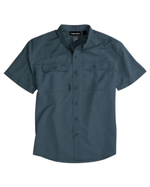 DRI DUCK Men's Crossroad Woven Short Sleeve Shirt - 4445 - EMBROIDERED