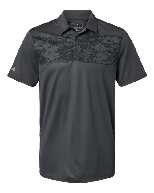 Adidas Men's Camo Chest Print Polo - A585 - EMBROIDERED