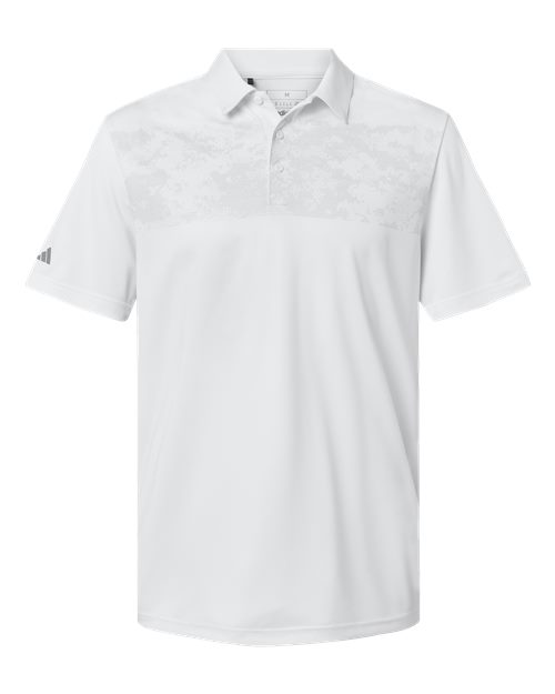 Adidas Men's Camo Chest Print Polo - A585 - EMBROIDERED
