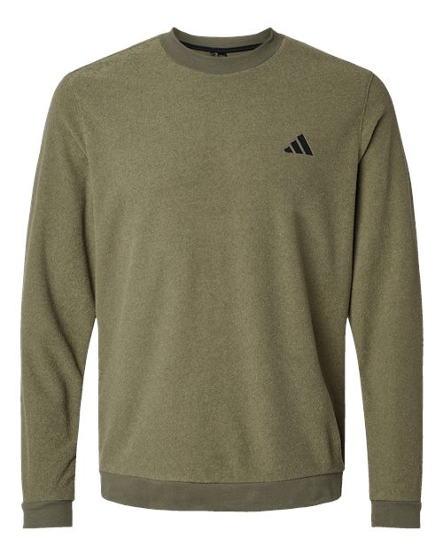 Adidas Men's Terry Loop Crewneck Sweatshirt - A586 - EMBROIDERED
