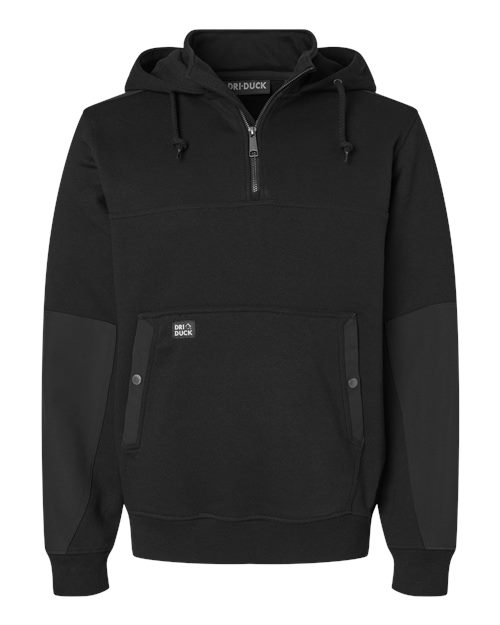 DRI DUCK Men's Mission Quarter-Zip Hooded Pullover - 7349 - EMBROIDERED