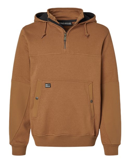 DRI DUCK Men's Mission Quarter-Zip Hooded Pullover - 7349 - EMBROIDERED