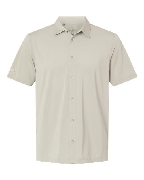 Adidas Men's Full Button Down Short Sleeve Shirt - A595 - EMBROIDERED