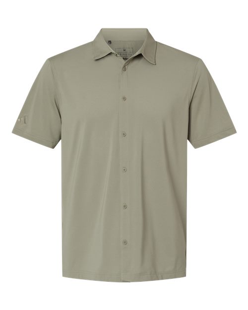 Adidas Men's Full Button Down Short Sleeve Shirt - A595 - EMBROIDERED