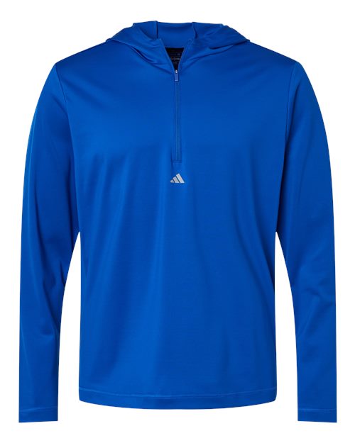 Adidas. Men's Lightweight Performance Quarter-Zip Hooded Pullover. A596
