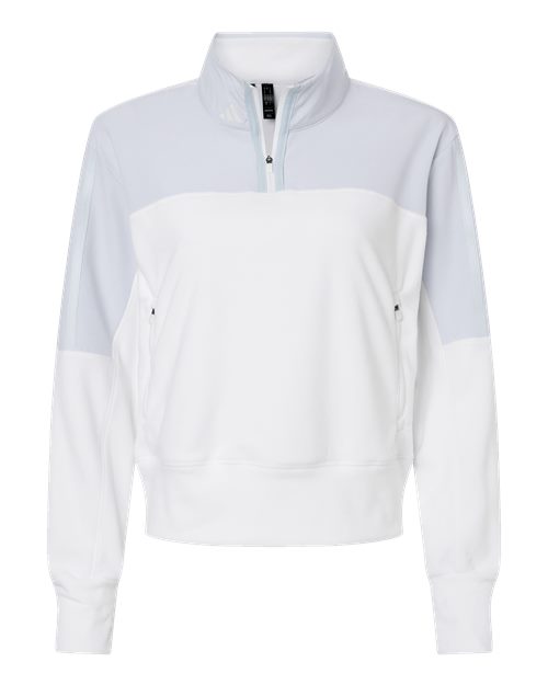 Adidas Women's Fleece Quarter-Zip Pullover - A601 - EMBROIDERED