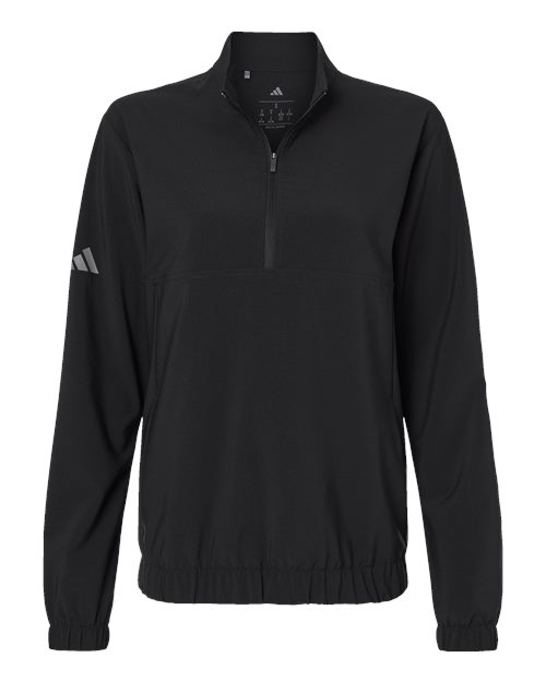 Adidas Women's Stretch Woven Half-Zip Pullover - A706 - EMBROIDERED