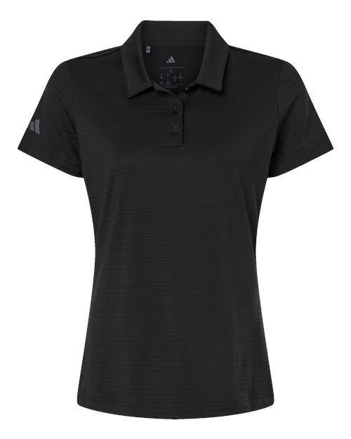 Adidas Women's Textured Stripe Polo - A707 - EMBROIDERED