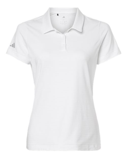 Adidas Women's Textured Stripe Polo - A707 - EMBROIDERED