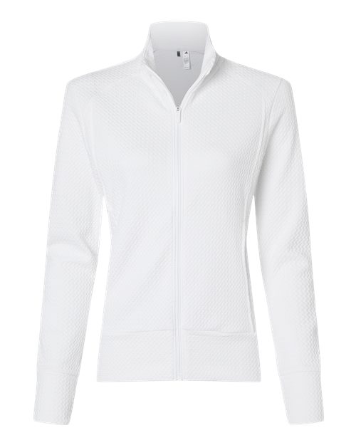 Adidas Women's Ultimate365 Textured Full-Zip Jacket - A1007 - EMBROIDERED