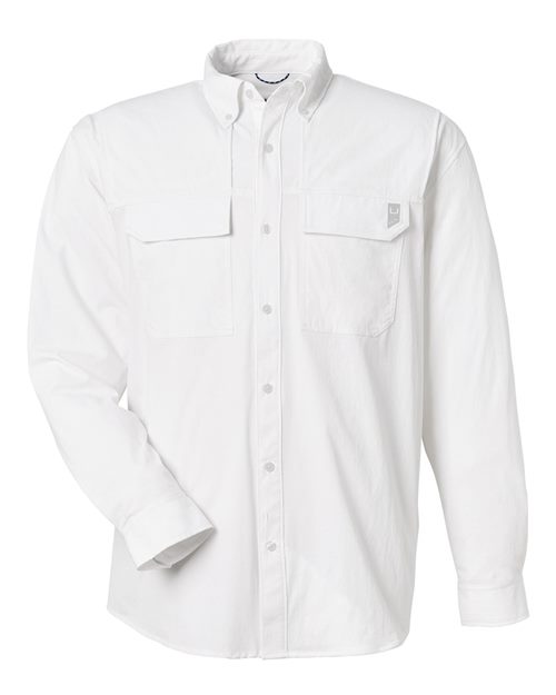 HUK Men's Creekbed Pocket Fishing Shirt - H150184 - EMBROIDERED