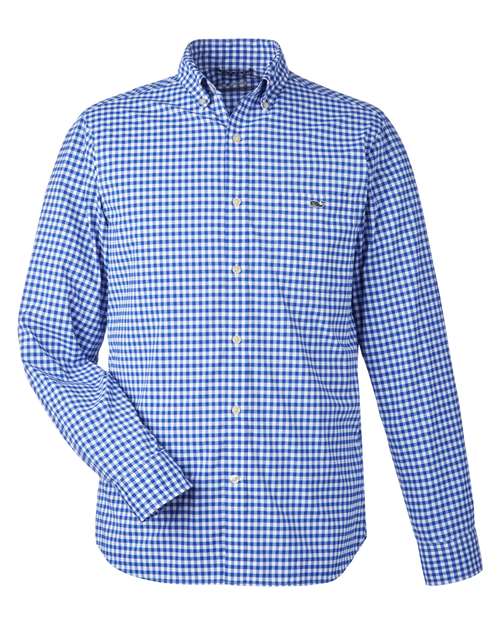 vineyard vines Men's On-The-Go Nylon Gingham Shirt - W012060 - EMBROIDERED