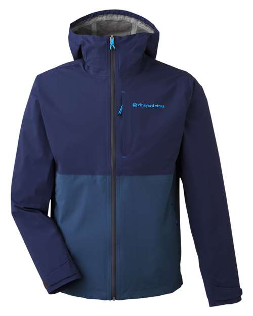 vineyard vines Men's On-The-Go Packable Rain Shell - O001647 - EMBROIDERED