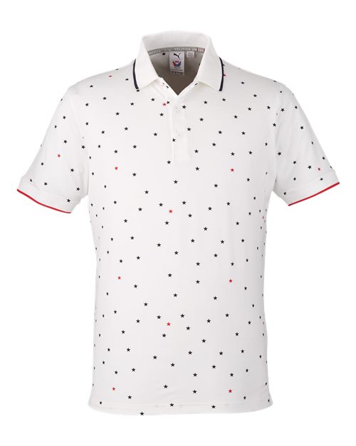 Puma Golf Men's Volition Skylight Patriotic Polo - 537477 - EMBROIDERED