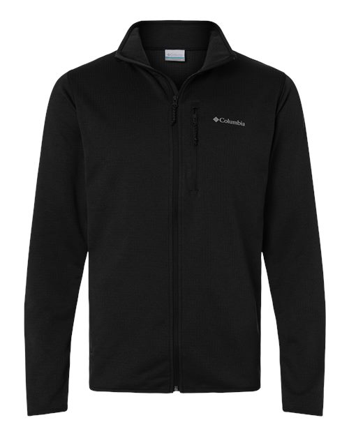 Columbia Men's Essential Hike™ Grid Fleece Full-Zip - 213684 - EMBROIDERED