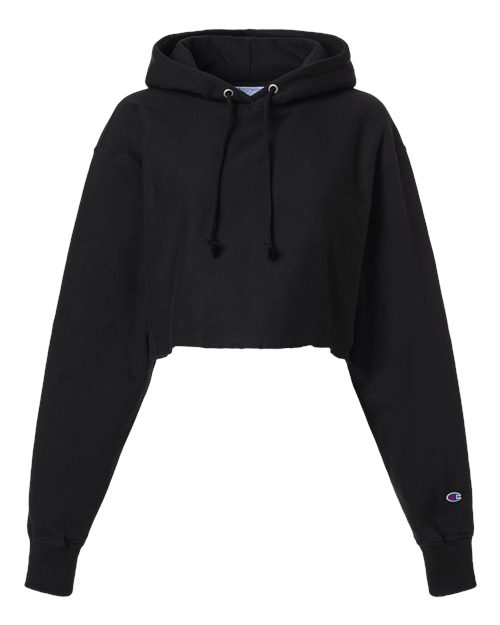 Champion Women's Reverse Weave® Hooded Cropped Sweatshirt - RW01W - EMBROIDERED
