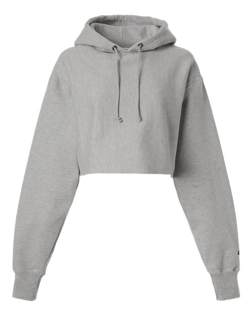 Champion Women's Reverse Weave® Hooded Cropped Sweatshirt - RW01W - EMBROIDERED