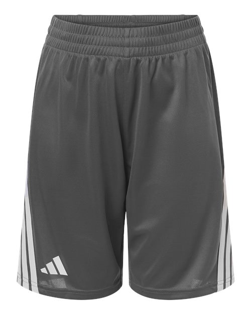 Adidas Youth 3-Stripes 7" Shorts - AT302 - EMBROIDERED