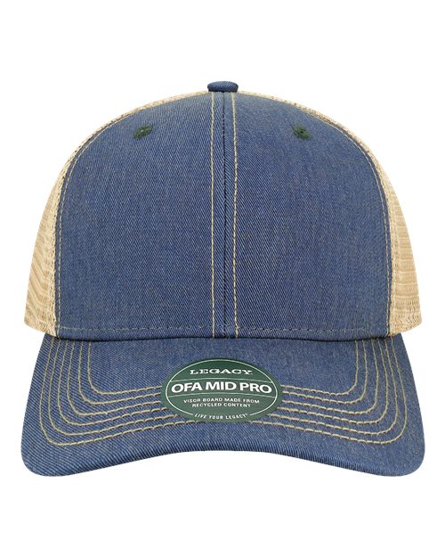 LEGACY Old Favorite Mid Pro Trucker Cap - OFMPS - EMBROIDERED