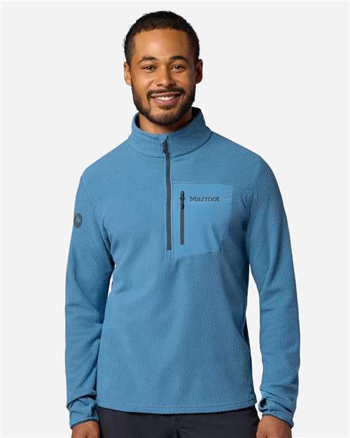 Marmot Men's Air Fleece Quarter-Zip Pullover - M16726 - EMBROIDERED