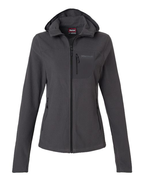 Marmot Women's Air Fleece Hooded Jacket - M16746 - EMBROIDERED