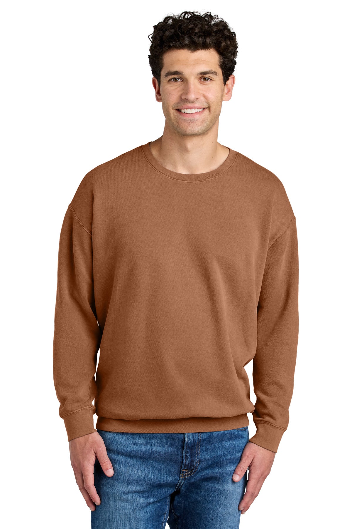 Comfort Colors Lightweight Crewneck Sweatshirt 1466 - EMBROIDERED