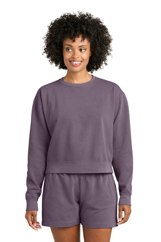 Comfort Colors Women's Mid-Length Crewneck Sweatshirt 1566L - EMBROIDERED