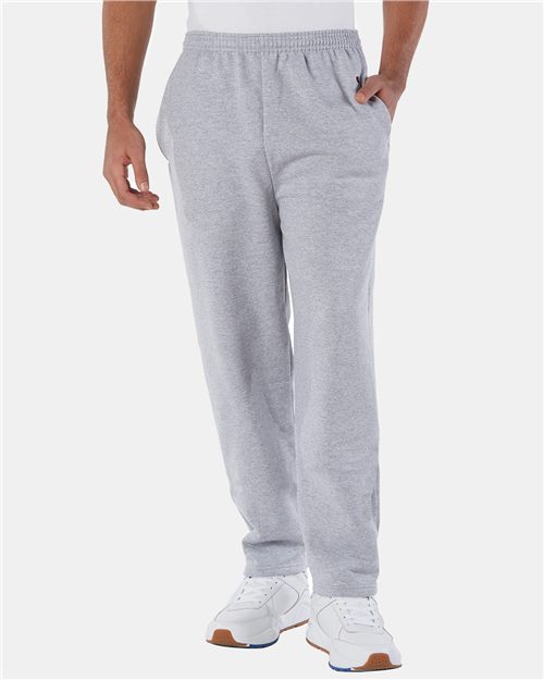 Champion. Men's Powerblend® Open-Bottom Sweatpants with Pockets. P800