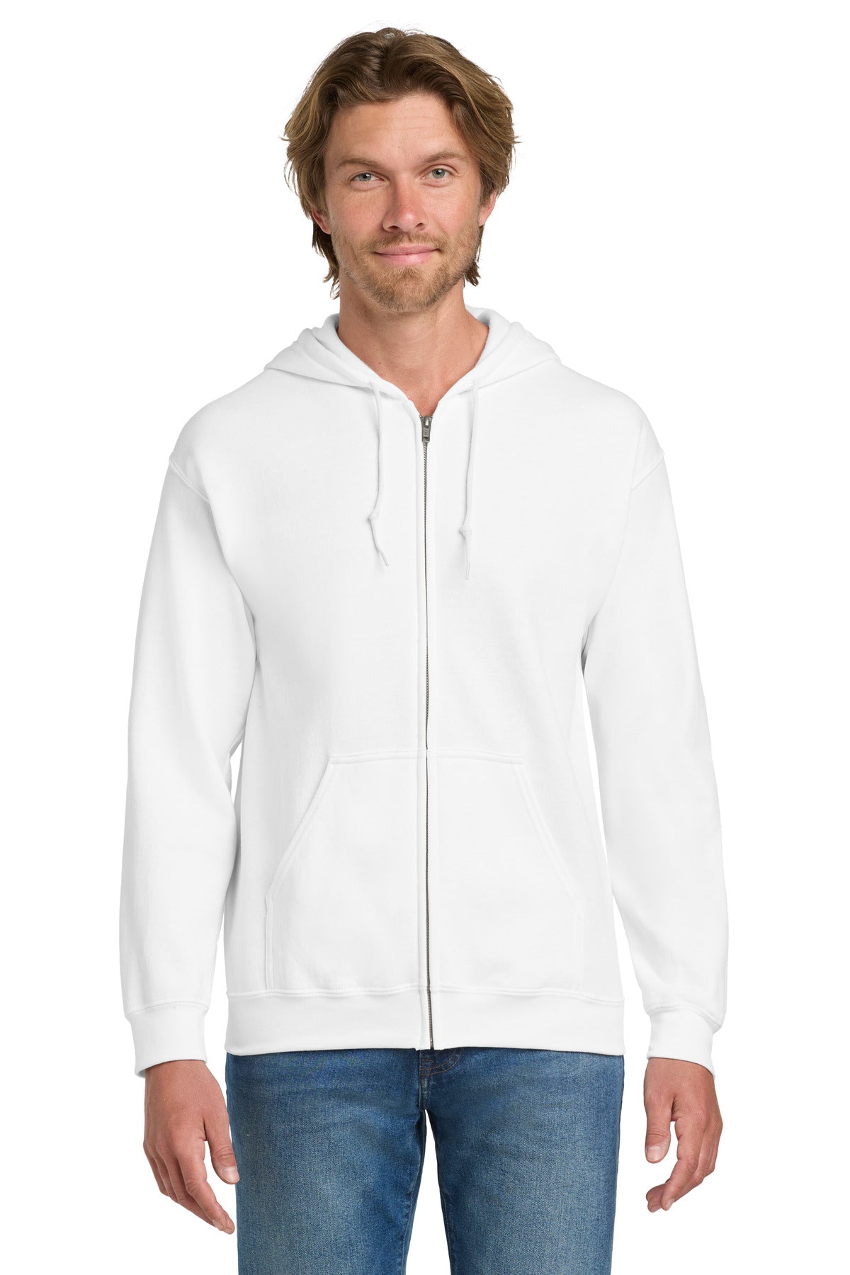 Gildan - Heavy Blend‚ Full-Zip Hooded Sweatshirt. 18600 - EMBROIDERED