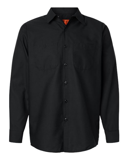 Red Kap Men's Industrial Long Sleeve Work Shirt - SP14 - EMBROIDERED
