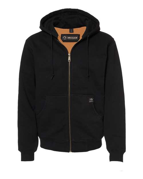 DRI DUCK Men's Crossfire Heavyweight Power Fleece Hooded Jacket with Thermal Lining - 7033 - EMBROIDERED