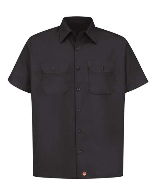 Red Kap Men's Utility Short Sleeve Work Shirt - ST62 - EMBROIDERED