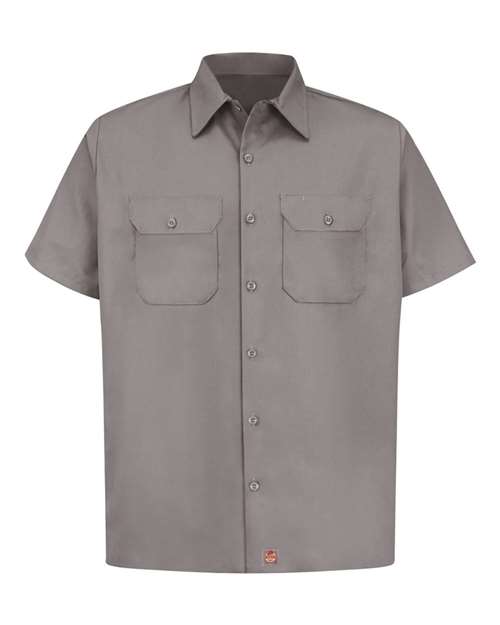 Red Kap Men's Utility Short Sleeve Work Shirt - ST62 - EMBROIDERED