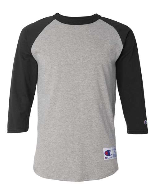 Champion. Unisex Raglan Sleeve Baseball T-Shirt. T137