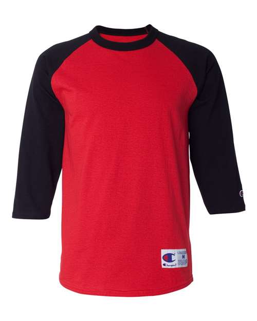 Champion. Unisex Raglan Sleeve Baseball T-Shirt. T137