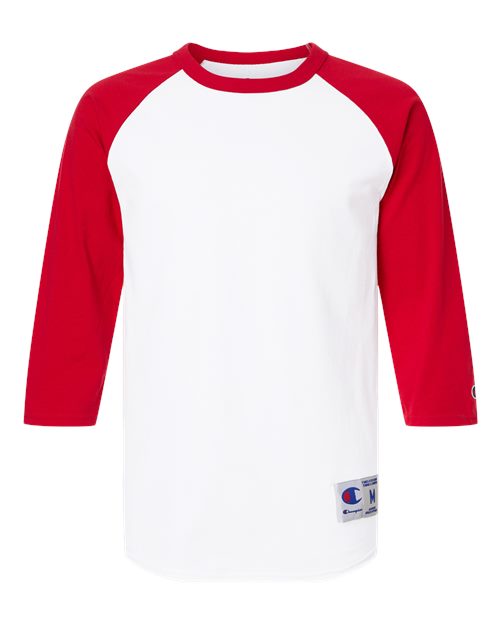 Champion Unisex Raglan Sleeve Baseball T-Shirt - T137 - EMBROIDERED