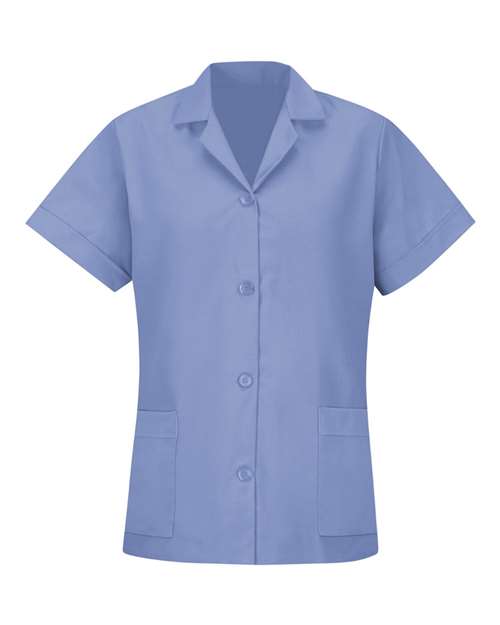 Red Kap Women's Loose Fit Short Sleeve Button Smock - TP23 - EMBROIDERED