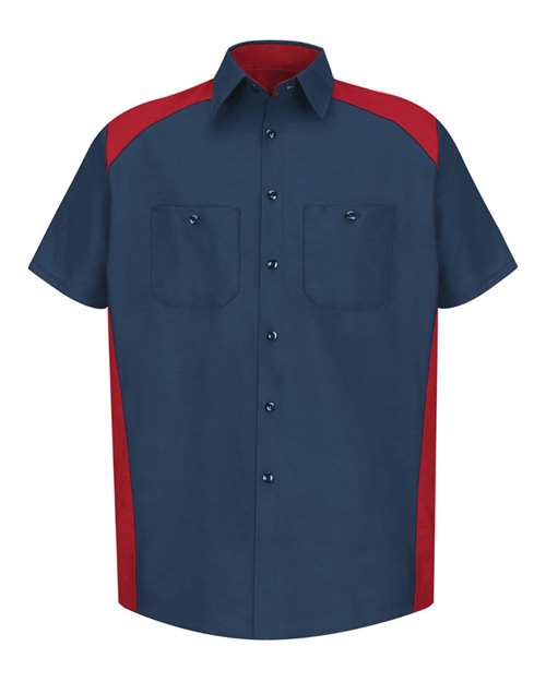 Red Kap Men's Short Sleeve Motorsports Shirt - SP28 - EMBROIDERED