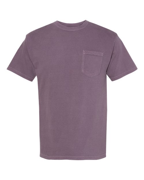 Comfort Colors Unisex Garment-Dyed Heavyweight Pocket T-Shirt - 6030 - EMBROIDERED