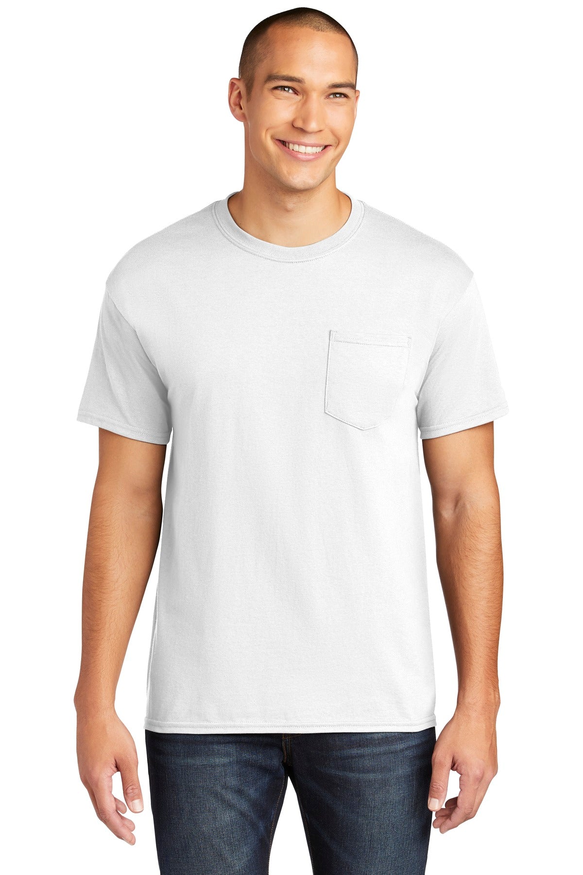 Gildan Heavy Cotton ‚ 100% Cotton Pocket T-Shirt. 5300 - EMBROIDERED