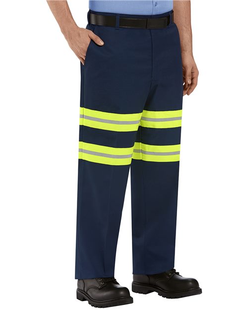 Red Kap Men's Enhanced Visibility Dura-Kap(R) Industrial Pants - PT20E - EMBROIDERED
