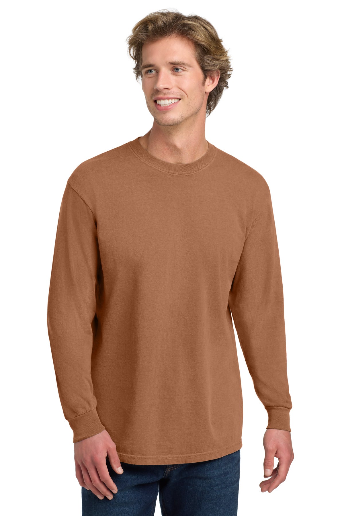 COMFORT COLORS Heavyweight Ring Spun Long Sleeve Tee. 6014 - EMBROIDERED