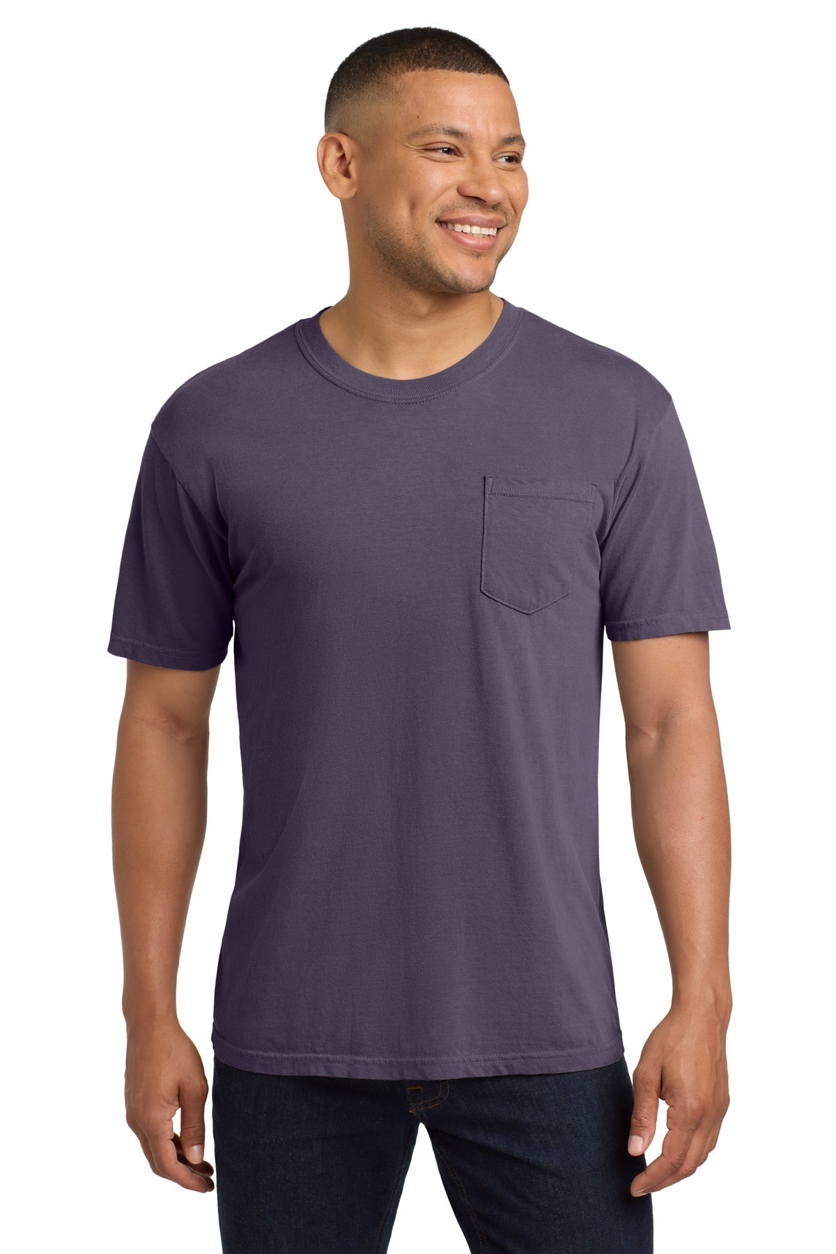 COMFORT COLORS Heavyweight Ring Spun Pocket Tee. 6030 - EMBROIDERED