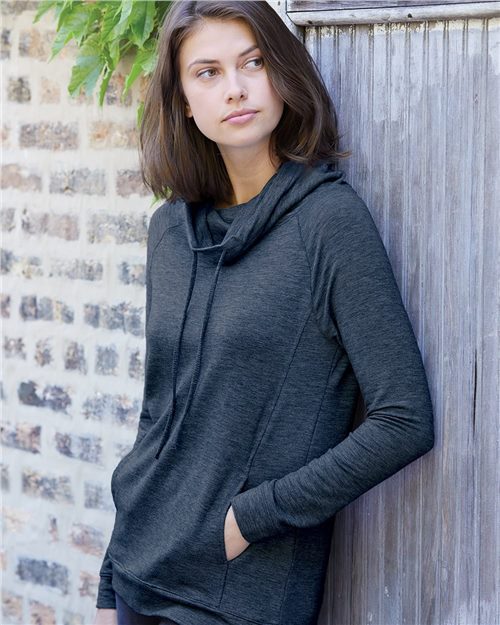 Weatherproof Women’s HeatLast™ Fleece Faux Cashmere Funnel Neck Sweatshirt - W18706 - EMBROIDERED