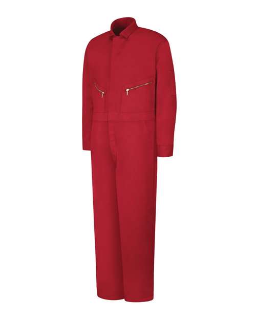 Red Kap Men's Zip-Front Cotton Coverall - CC18 - EMBROIDERED