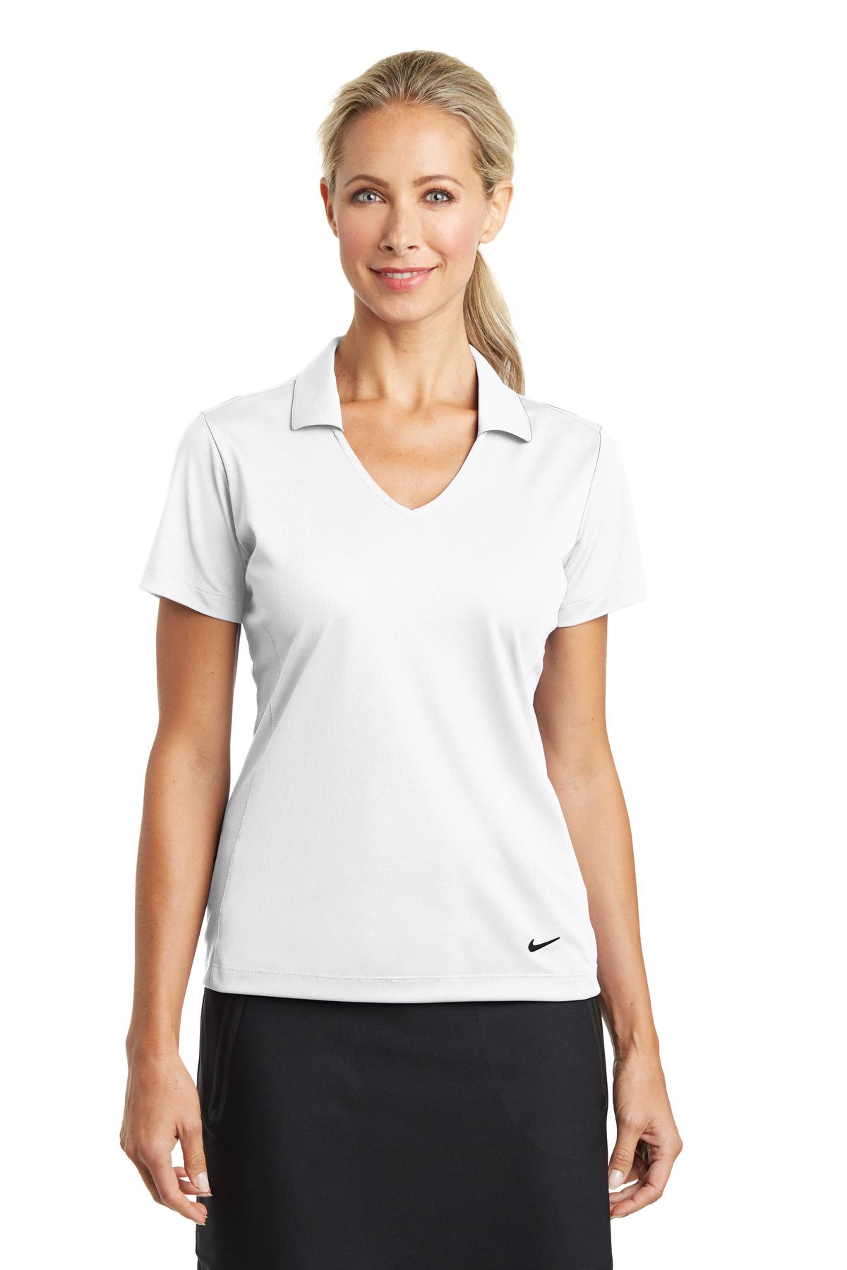 Nike Women's Dri-FIT Vertical Mesh Polo. 637165 - EMBROIDERED