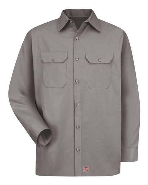Red Kap Men's Tall Utility Long Sleeve Work Shirt - ST52T - EMBROIDERED